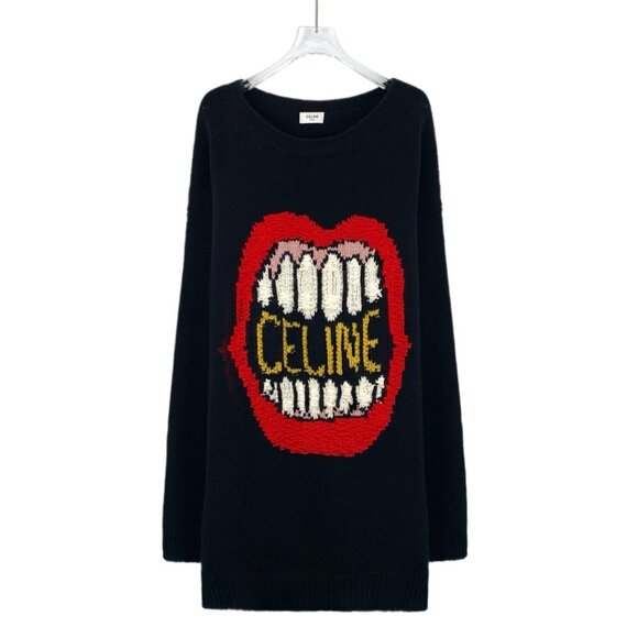 Celine Black wool crewneck sweater - Picture 1 of 9